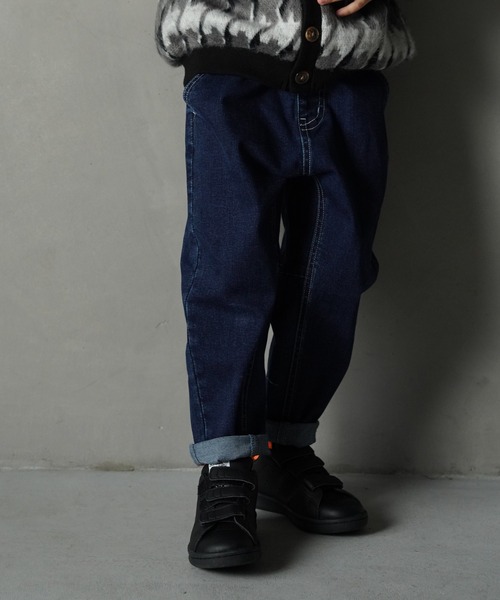 MAKE YOUR DAY(メイクユアデイ)の「テーパードデニムパンツ■80~140cm(デニムパンツ・キッズ・その他/ブルー/ネイビー・140/130/120/110/100/90/80)」の5枚目の写真