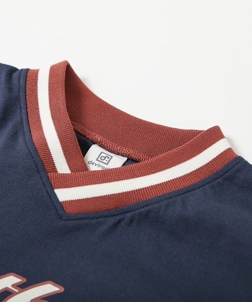 devirock(デビロック)の「綿100% リブライン Vネック プルオーバー(Tシャツ/カットソー・キッズ・ダークネイビー/パープル系/オレンジ系5・100cm/110cm/120cm/130cm/140cm/150cm/160cm)」の11枚目の写真