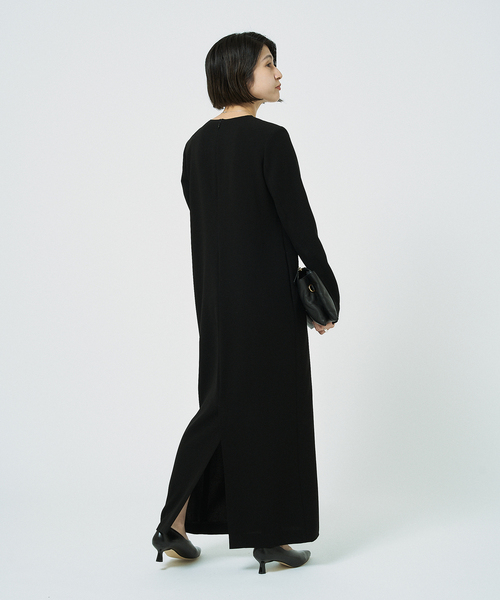 SANTEダブルクロスデザインネックドレス(S BEIGE): ワンピース
