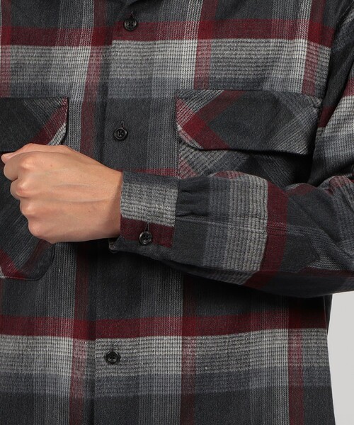 PENDLETON（ペンドルトン）の「【別注】PENDLETON シルクシャギー ボードシャツ（シャツ/ブラウス・メンズ・ブラック系その他/ネイビー・M/S/XS）」の8枚目の写真