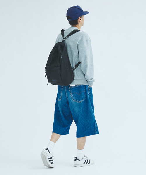 OUTDOOR PRODUCTS(アウトドアプロダクツ)の「OUTDOOR PRODUCTS / アウトドアプロダクツ 417別注 キンチャクバックパック(バックパック/リュック・メンズ・ブラック/ブラウン・FREE)」の5枚目の写真