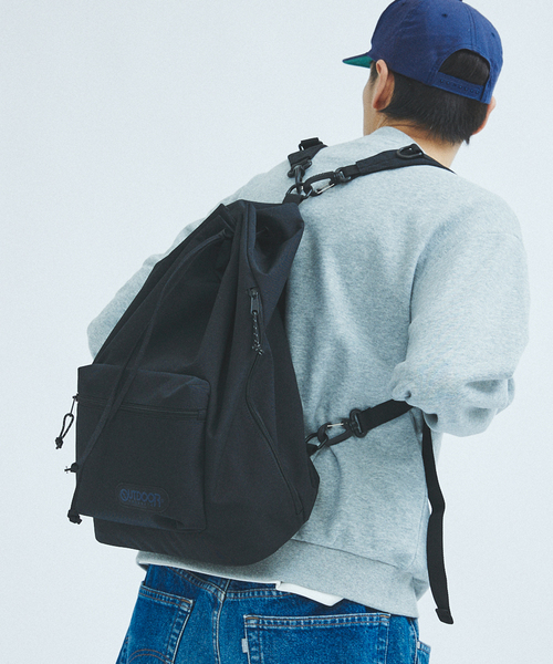 OUTDOOR PRODUCTS(アウトドアプロダクツ)の「OUTDOOR PRODUCTS / アウトドアプロダクツ 417別注 キンチャクバックパック(バックパック/リュック・メンズ・ブラック/ブラウン・FREE)」の9枚目の写真