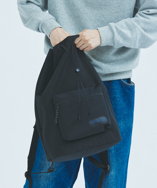 OUTDOOR PRODUCTS(アウトドアプロダクツ)の「OUTDOOR PRODUCTS / アウトドアプロダクツ 417別注 キンチャクバックパック(バックパック/リュック・メンズ・ブラック/ブラウン・FREE)」の16枚目の写真