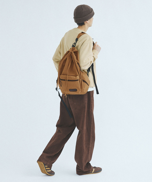 OUTDOOR PRODUCTS(アウトドアプロダクツ)の「OUTDOOR PRODUCTS / アウトドアプロダクツ 417別注 キンチャクバックパック(バックパック/リュック・メンズ・ブラック/ブラウン・FREE)」の20枚目の写真