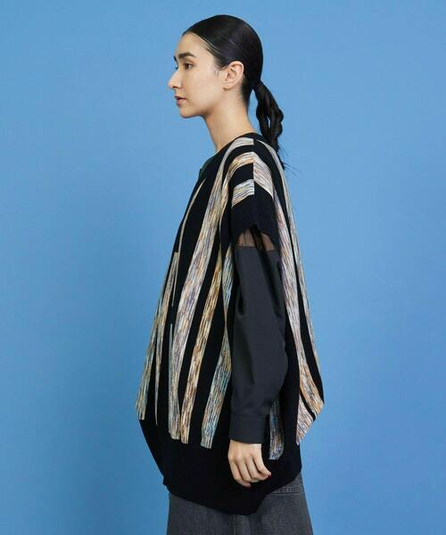 FRAPBOIS（フラボア）の「グラーデベスト（ベスト・レディース・オフホワイト/ブラック・1）」の3枚目の写真