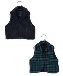 SHIPS KIDS | SHIPS KIDS:ボア×チェック リバーシブル ベスト(ベスト)