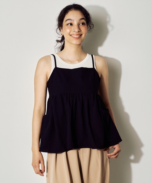 BARRETTA（バレッタ）の「バルーンキャミソールビスチェ（Tシャツ/カットソー・レディース・グレー/ブラック・FREE）」の2枚目の写真