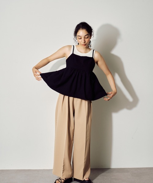 BARRETTA（バレッタ）の「バルーンキャミソールビスチェ（Tシャツ/カットソー・レディース・グレー/ブラック・FREE）」の9枚目の写真