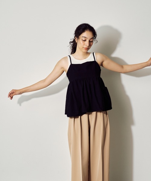 BARRETTA（バレッタ）の「バルーンキャミソールビスチェ（Tシャツ/カットソー・レディース・グレー/ブラック・FREE）」の7枚目の写真