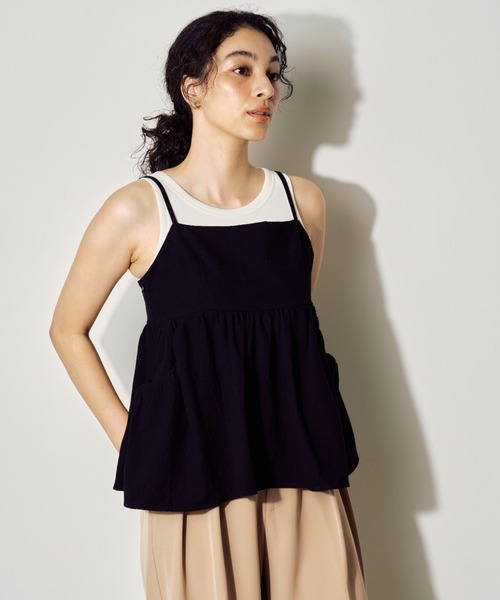 BARRETTA（バレッタ）の「バルーンキャミソールビスチェ（Tシャツ/カットソー・レディース・グレー/ブラック・FREE）」の12枚目の写真