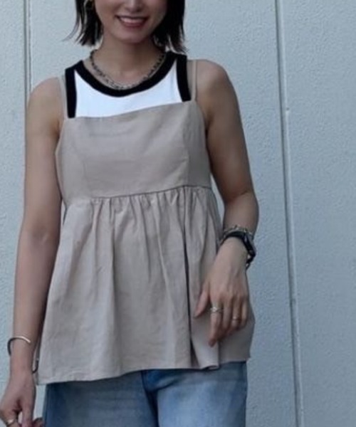 BARRETTA（バレッタ）の「バルーンキャミソールビスチェ（Tシャツ/カットソー・レディース・グレー/ブラック・FREE）」の11枚目の写真