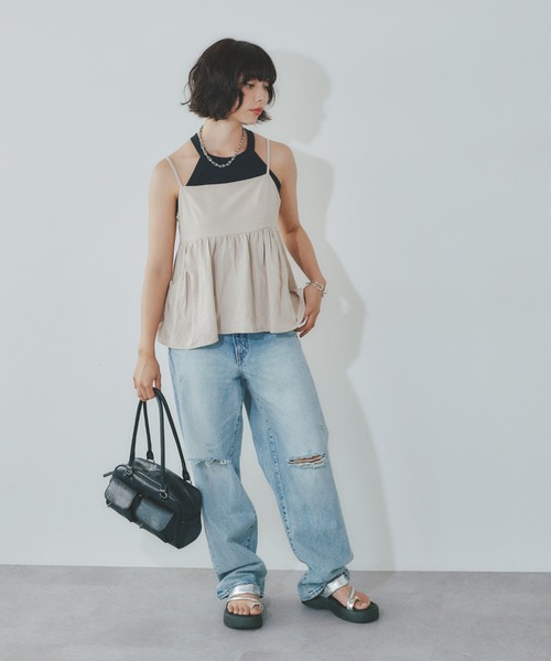 BARRETTA（バレッタ）の「バルーンキャミソールビスチェ（Tシャツ/カットソー・レディース・グレー/ブラック・FREE）」の15枚目の写真