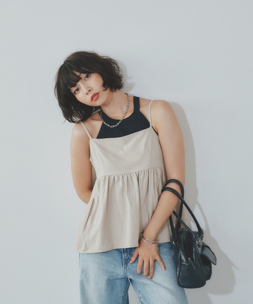 BARRETTA（バレッタ）の「バルーンキャミソールビスチェ（Tシャツ/カットソー・レディース・グレー/ブラック・FREE）」の13枚目の写真