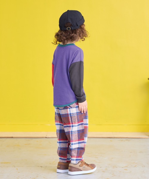 A BOND(アボンド)の「チェックボリュームパンツ(その他パンツ・キッズ・ブラウン/イエロー/グリーン・90/100/110/120/130/140/150)」の16枚目の写真