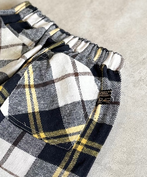 A BOND(アボンド)の「チェックボリュームパンツ(その他パンツ・キッズ・ブラウン/イエロー/グリーン・90/100/110/120/130/140/150)」の6枚目の写真