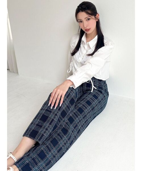 RESEXXY(リゼクシー)の「ドロストリボンショートブラウス(シャツ/ブラウス・レディース・ホワイト/ブラック・FREE)」の15枚目の写真