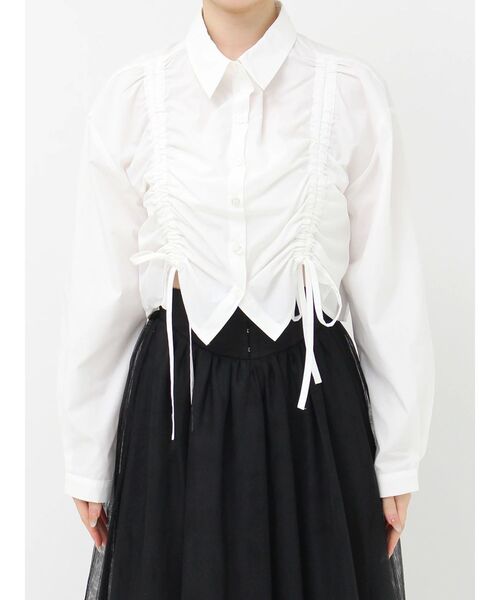 RESEXXY(リゼクシー)の「ドロストリボンショートブラウス(シャツ/ブラウス・レディース・ホワイト/ブラック・FREE)」の18枚目の写真