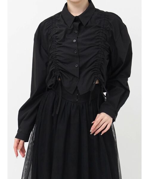 RESEXXY(リゼクシー)の「ドロストリボンショートブラウス(シャツ/ブラウス・レディース・ホワイト/ブラック・FREE)」の6枚目の写真