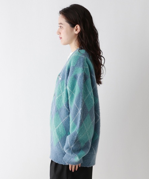 BEVERLY HILLS POLO CLUB（ビバリーヒルズポロクラブ）の「BEVERLY HILLS POLO CLUB/チェックニットカーディガン（カーディガン/ボレロ・レディース・オレンジ/パープル・FREE）」の11枚目の写真