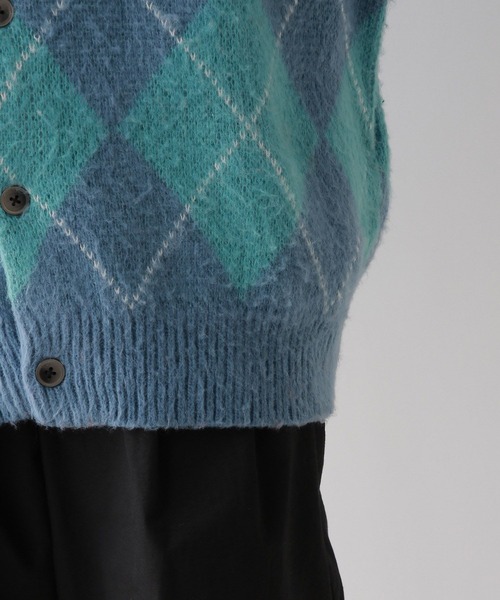 BEVERLY HILLS POLO CLUB（ビバリーヒルズポロクラブ）の「BEVERLY HILLS POLO CLUB/チェックニットカーディガン（カーディガン/ボレロ・レディース・オレンジ/パープル・FREE）」の15枚目の写真