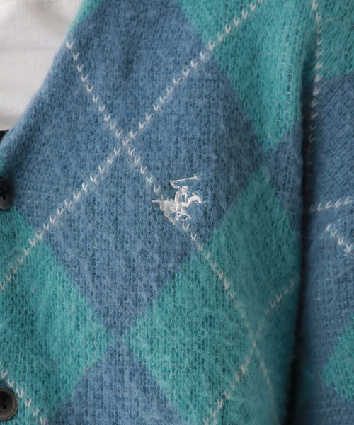 BEVERLY HILLS POLO CLUB（ビバリーヒルズポロクラブ）の「BEVERLY HILLS POLO CLUB/チェックニットカーディガン（カーディガン/ボレロ・レディース・オレンジ/パープル・FREE）」の16枚目の写真