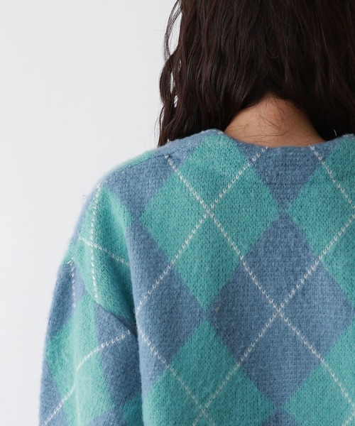 BEVERLY HILLS POLO CLUB（ビバリーヒルズポロクラブ）の「BEVERLY HILLS POLO CLUB/チェックニットカーディガン（カーディガン/ボレロ・レディース・オレンジ/パープル・FREE）」の18枚目の写真