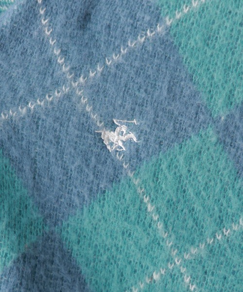 BEVERLY HILLS POLO CLUB（ビバリーヒルズポロクラブ）の「BEVERLY HILLS POLO CLUB/チェックニットカーディガン（カーディガン/ボレロ・レディース・オレンジ/パープル・FREE）」の19枚目の写真