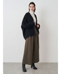 ELENDEEK | フォルムショートウールコート(ノーカラージャケット)