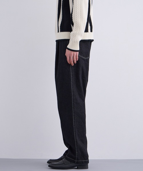 UNITED TOKYO（ユナイテッドトウキョウ）の「13oz ハイツイスト デニム イージーパンツ（デニムパンツ・メンズ・ブラック/インディゴブルー・1/2）」の15枚目の写真