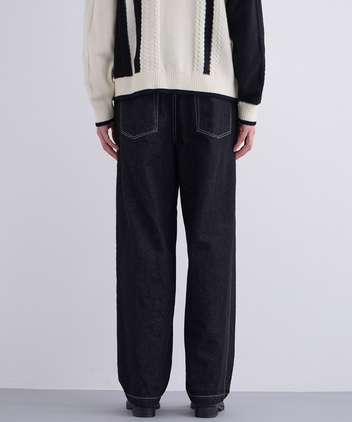 UNITED TOKYO（ユナイテッドトウキョウ）の「13oz ハイツイスト デニム イージーパンツ（デニムパンツ・メンズ・ブラック/インディゴブルー・1/2）」の16枚目の写真