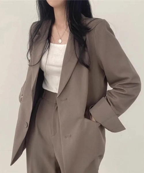 Y2K テーラードパンツスーツ 上下セット（セットアップ）｜FREE