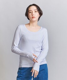 BEAUTY&YOUTH UNITED ARROWS | コットンカシミヤ リブ ラウンドネック カットソー(Tシャツ/カットソー)