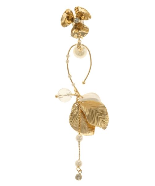 MERCURYDUO（マーキュリーデュオ）の「アシメフラワーモチーフイヤリング（イヤリング・レディース・シルバー/ゴールド・FREE）」の5枚目の写真