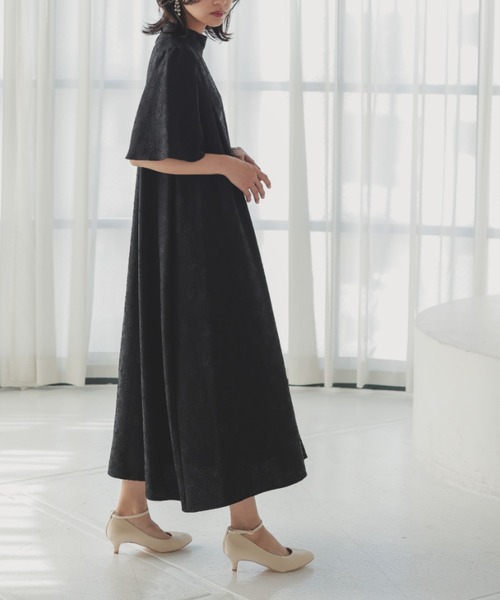 Dorry Doll（ドリードール）の「フラワージャガードフレアードレス　オケージョンドレス（ドレス・レディース・ブラック/ブルー/グリーン・MEDIUM）」の8枚目の写真