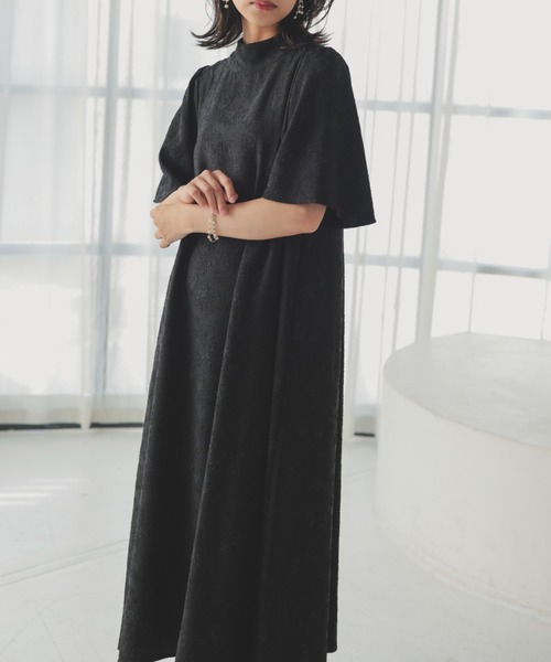 Dorry Doll（ドリードール）の「フラワージャガードフレアードレス　オケージョンドレス（ドレス・レディース・ブラック/ブルー/グリーン・MEDIUM）」の9枚目の写真