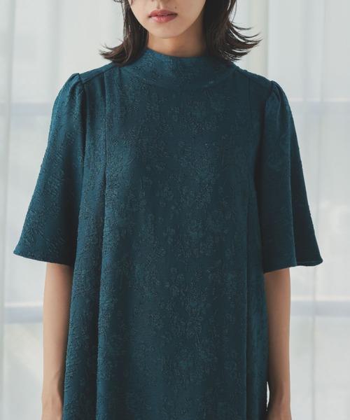 Dorry Doll（ドリードール）の「フラワージャガードフレアードレス　オケージョンドレス（ドレス・レディース・ブラック/ブルー/グリーン・MEDIUM）」の14枚目の写真