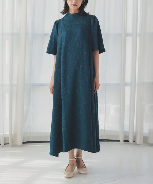 Dorry Doll（ドリードール）の「フラワージャガードフレアードレス　オケージョンドレス（ドレス・レディース・ブラック/ブルー/グリーン・MEDIUM）」の15枚目の写真