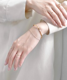 ANEMONE | 【ステンレス】チェーン×ツイストメタルバングル(バングル/リストバンド)