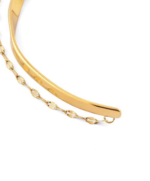 ANEMONE（アネモネ）の「【ステンレス】チェーン×ツイストメタルバングル（バングル/リストバンド・レディース・ピンクゴールド/ゴールド・FREE）」の7枚目の写真