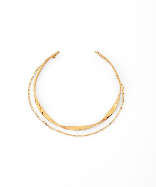 ANEMONE（アネモネ）の「【ステンレス】チェーン×ツイストメタルバングル（バングル/リストバンド・レディース・ピンクゴールド/ゴールド・FREE）」の8枚目の写真