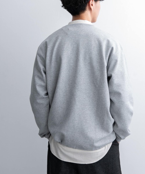 FORK&SPOON（フォークアンドスプーン）の「FORK&SPOON　ダンボールクルーネックカーディガン（カーディガン/ボレロ・メンズ・チャコールグレー/グレー・5/4）」の4枚目の写真