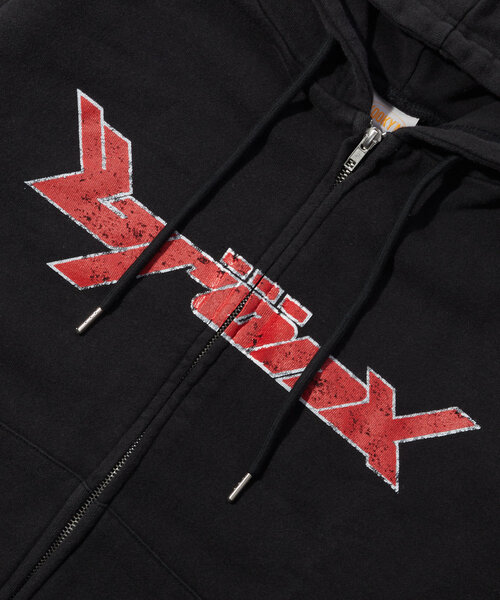 WHO'S WHO gallery（フーズフーギャラリー）の「＊2サイズ展開あり【KOOKY'N/クーキー】BRONXヴィンテージライクジップパーカー（パーカー・レディース・ブラック/サックスブルー/ライトグレー/レッド/ネイビー/パープル・MEDIUM/LARGE）」の12枚目の写真