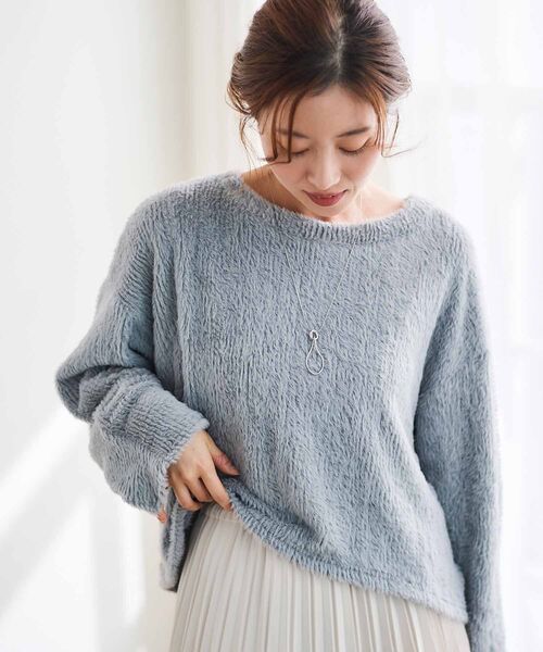 le.coeur blanc(ルクールブラン)の「シャギードルマンプルオーバー(Tシャツ/カットソー・レディース・ベージュ/モカ/ライトグレー・38)」の2枚目の写真