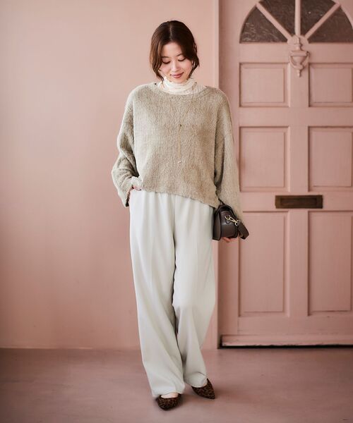 le.coeur blanc(ルクールブラン)の「シャギードルマンプルオーバー(Tシャツ/カットソー・レディース・ベージュ/モカ/ライトグレー・38)」の13枚目の写真