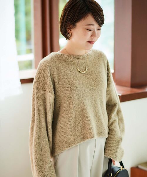 le.coeur blanc(ルクールブラン)の「シャギードルマンプルオーバー(Tシャツ/カットソー・レディース・ベージュ/モカ/ライトグレー・38)」の17枚目の写真