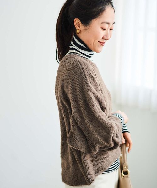 【セール】シャギードルマンプルオーバー(Tシャツ/カットソー)|le.coeur blanc(ルクールブラン) 【セール】シャギードルマンプルオーバー(Tシャツ/カットソー)|le.coeur blanc(ルクールブラン)