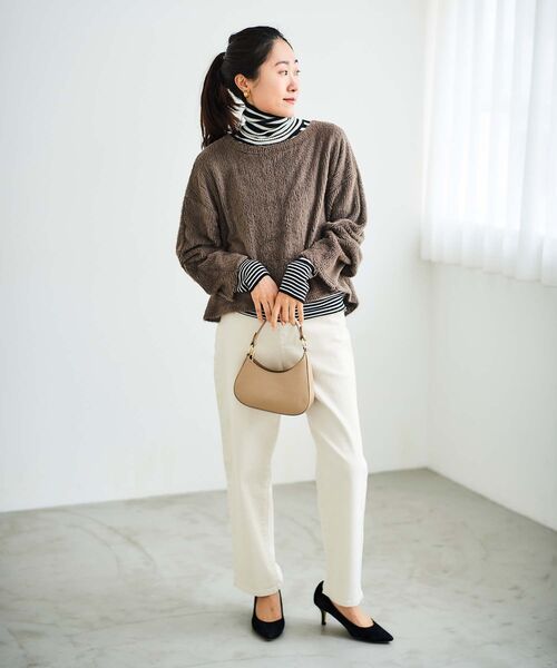 【セール】シャギードルマンプルオーバー(Tシャツ/カットソー)|le.coeur blanc(ルクールブラン) 【セール】シャギードルマンプルオーバー(Tシャツ/カットソー)|le.coeur blanc(ルクールブラン)