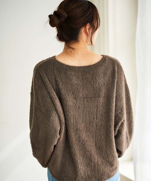 【セール】シャギードルマンプルオーバー(Tシャツ/カットソー)|le.coeur blanc(ルクールブラン) 【セール】シャギードルマンプルオーバー(Tシャツ/カットソー)|le.coeur blanc(ルクールブラン)