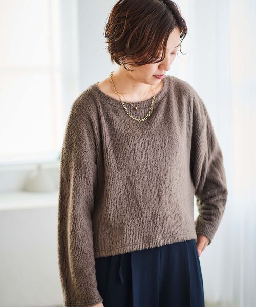 【セール】シャギードルマンプルオーバー(Tシャツ/カットソー)|le.coeur blanc(ルクールブラン) 【セール】シャギードルマンプルオーバー(Tシャツ/カットソー)|le.coeur blanc(ルクールブラン)