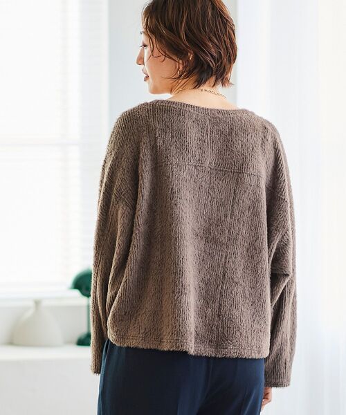 【セール】シャギードルマンプルオーバー(Tシャツ/カットソー)|le.coeur blanc(ルクールブラン) 【セール】シャギードルマンプルオーバー(Tシャツ/カットソー)|le.coeur blanc(ルクールブラン)